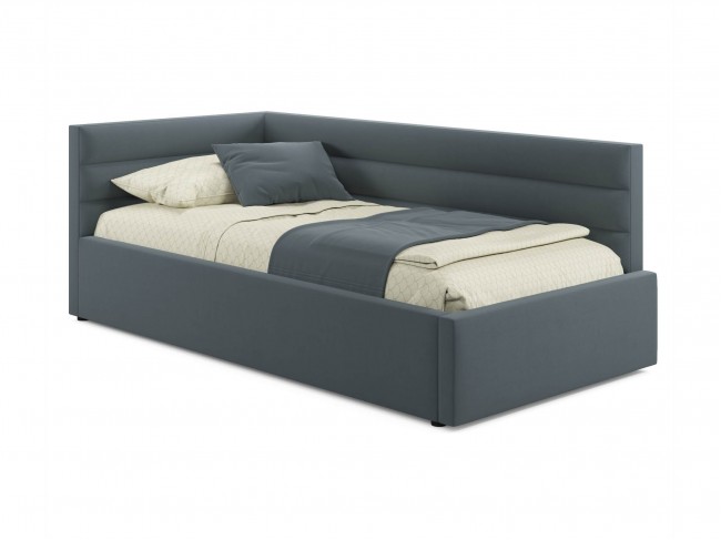 Мягкая кровать-тахта Aura 900 маренго с подъемным механизмом фото