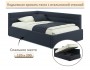 Мягкая кровать Aura 1200 черная с подъемным механизмом купить