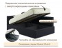 Мягкая кровать Aura 1200 черная с подъемным механизмом распродажа