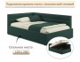 Мягкая кровать-тахта Aura 1200 изумруд с подъемным механизмом недорого