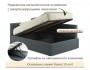 Мягкая кровать-тахта Aura 1200 маренго темно-серая с подъемным м недорого
