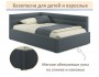Мягкая кровать-тахта Aura 1200 маренго темно-серая с подъемным м купить