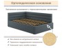 Мягкая кровать-тахта Aura 1200 маренго темно-серая с подъемным м распродажа