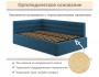 Мягкая кровать-тахта Aura 1200 синяя с подъемным механизмом фото
