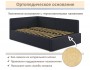 Мягкая кровать-тахта Kapri 1200 черная c подъемным механизмом недорого