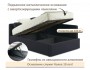 Мягкая кровать-тахта Kapri 1200 черная c подъемным механизмом купить