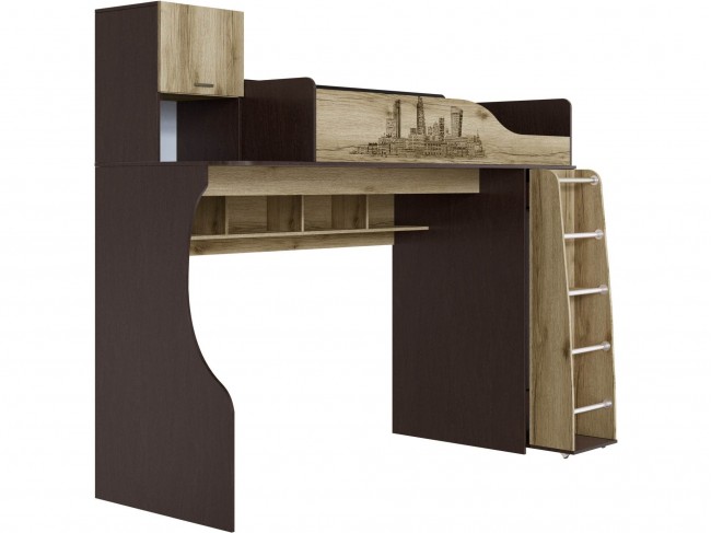 Кровать-чердак Орион, Венге/Дуб делано фото