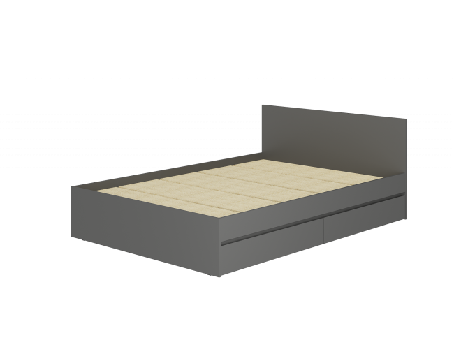Кровать 1,4 м Симпл КР-12, графит фото