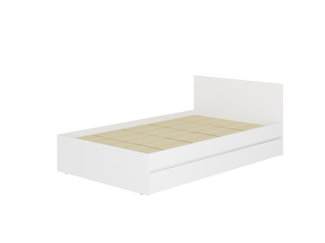 Кровать 1,2 м Симпл КР-07, белый фото