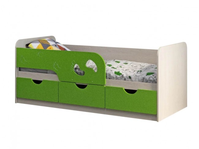 Кровать Минима Лего 80х160, лайм глянец фото