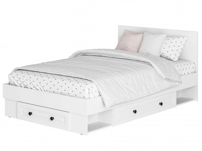 Кровать с основанием ЛДСП и ящиками 120х200 КР-06 Софт фото