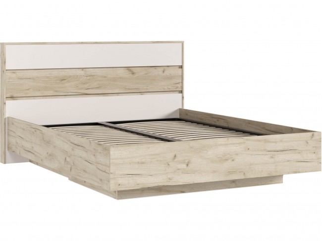 Роджина Кровать парящая 1,6м (ортопед металл), Крафт серый/Кашем фото