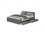 Кровать с настилом ЛДСП и ящиками Симпл КР-12 140х200, Графит купить