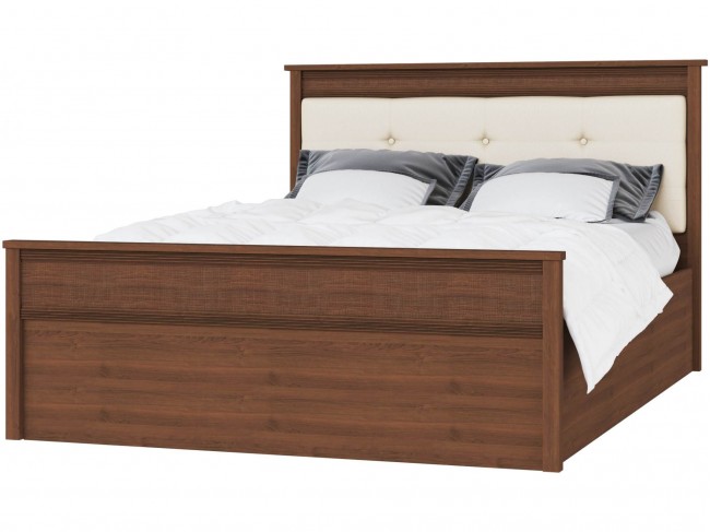 Ливорно Кровать ЛКР-1 (1,4) с настилом ДСП 2С, Орех донской фото