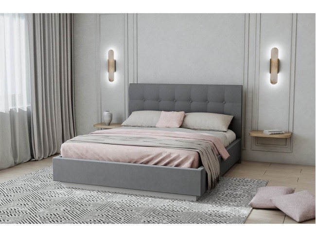 Кровать Квадрат арт.004 с настилом ЛДСП, 160х200 - Alysia 014 фото