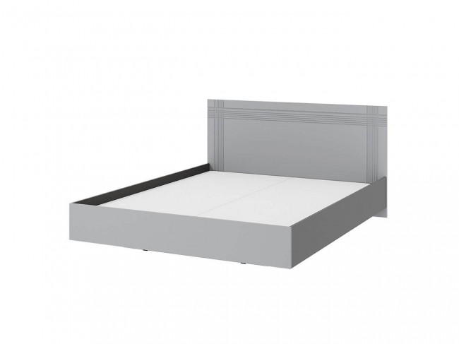 Кровать с основанием Альмерия КР-160, Серый графит, Бархат серый фото
