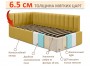 Мягкая кровать-тахта Milena 900 желтая c ящиками купить