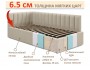 Мягкая кровать-тахта Milena 900 бежевая с ящиками купить