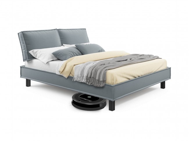 Мягкая кровать Bali 1600 серая c ортопедическим основанием фото