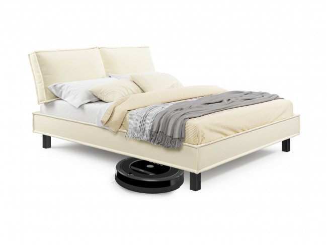 Мягкая кровать Bali 1600 бежевая c ортопедическим основанием фото