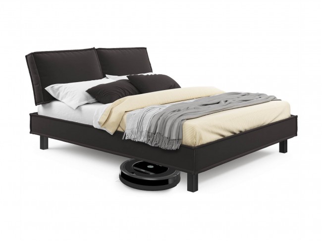 Мягкая кровать Bali 1600 коричневый шоколад с ортопедическим осн фото