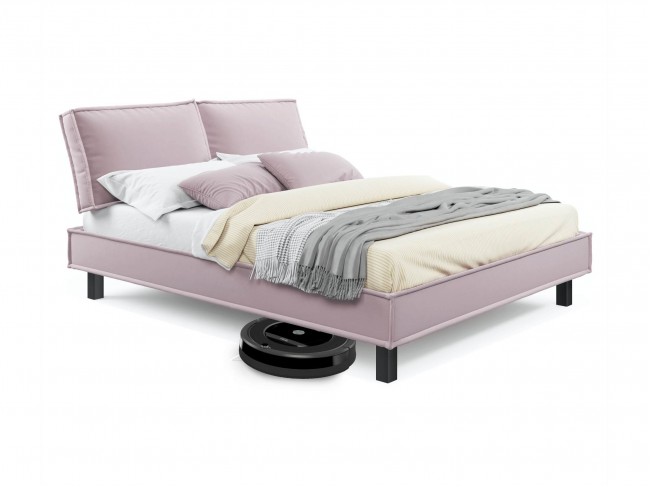 Мягкая кровать Bali 1600 лиловая c ортопедическим основанием фото