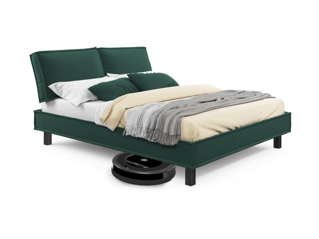 Мягкая кровать Bali 1600 изумруд c ортопедическим основанием фото