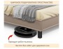 Мягкая кровать Bali 1600 мокко c ортопедическим основанием купить