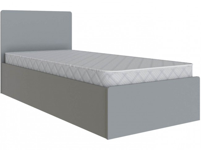Кровать 90х200 Мадрид с настилом ДСП (МД-1), Камень серый фото