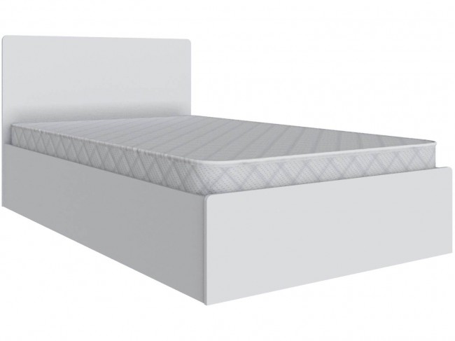 Кровать 120х200 Мадрид с настилом ДСП (МД-1), Белый фото