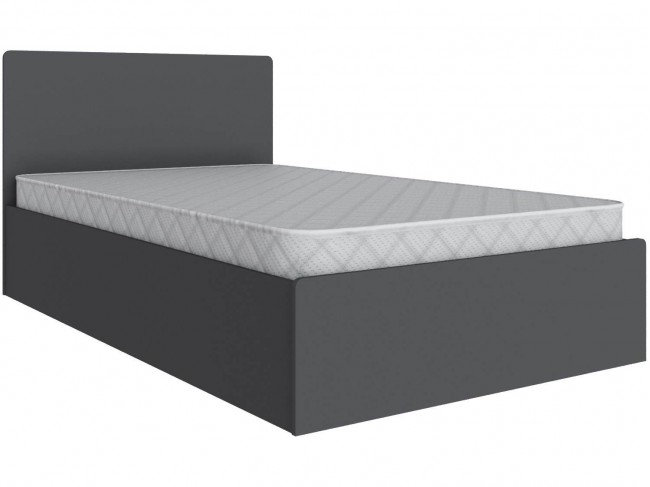 Кровать 120х200 Мадрид с настилом ДСП (МД-1), Графит серый фото