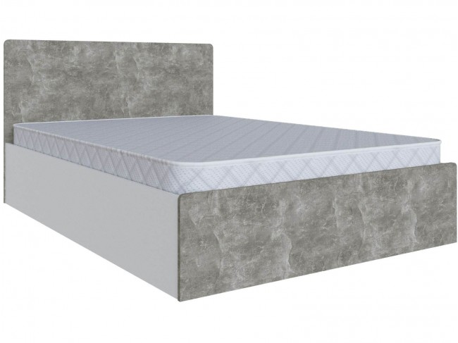 Кровать 140х200 Мадрид с настилом ДСП (МД-1), Белый/Ателье светл фото