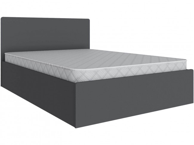 Кровать 140х200 Мадрид с настилом ДСП (МД-1), Графит серый фото