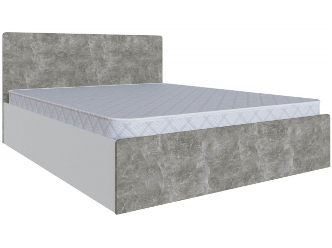 Кровать 160х200 Мадрид с настилом ДСП (МД-1), Белый/Ателье светл фото