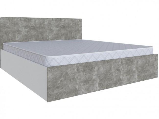 Кровать 180х200 Мадрид с настилом ДСП (МД-1), Белый/Ателье светл фото