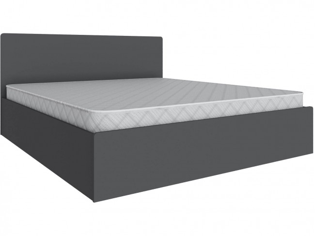 Кровать 180х200 Мадрид с настилом ДСП (МД-1), Графит серый фото
