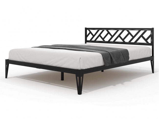 Кровать КМД 47 АЙРИС 1600, черный фото