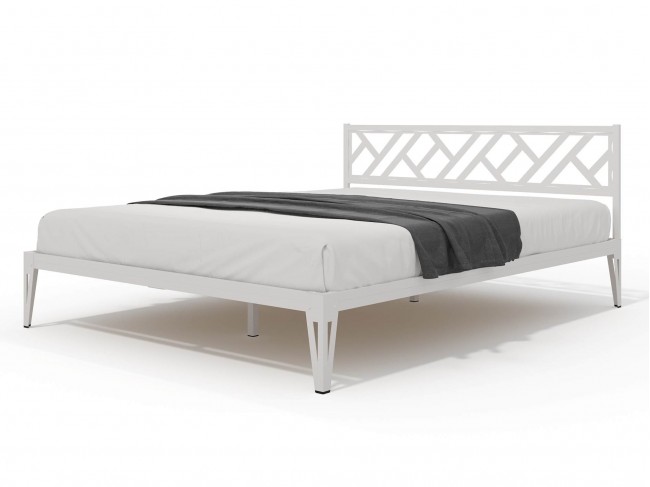 Кровать КМД 47 АЙРИС 1600, белый фото