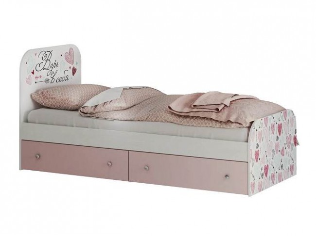 Кровать с реечным настилом Малибу КР-10 Light 80х186 фото