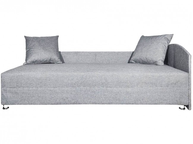 Кровать тахта односпальная 80х185, правый угол, рогожка серый фото