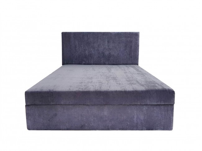 Кровать Атланта с мягкой обивкой с матрасом, 120, серая фото