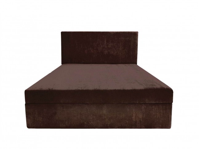 Кровать Атланта с мягкой обивкой с матрасом, 120, коричневая фото